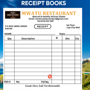 A4 Restaurant Receipt Books (6 UPS)