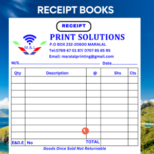 Printing Business Receipt Books