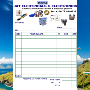 A5 Electronics Shop Invoice