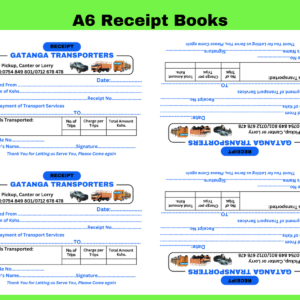 A6 Receipt Books