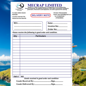 A5 Delivery Notes Design & Printing